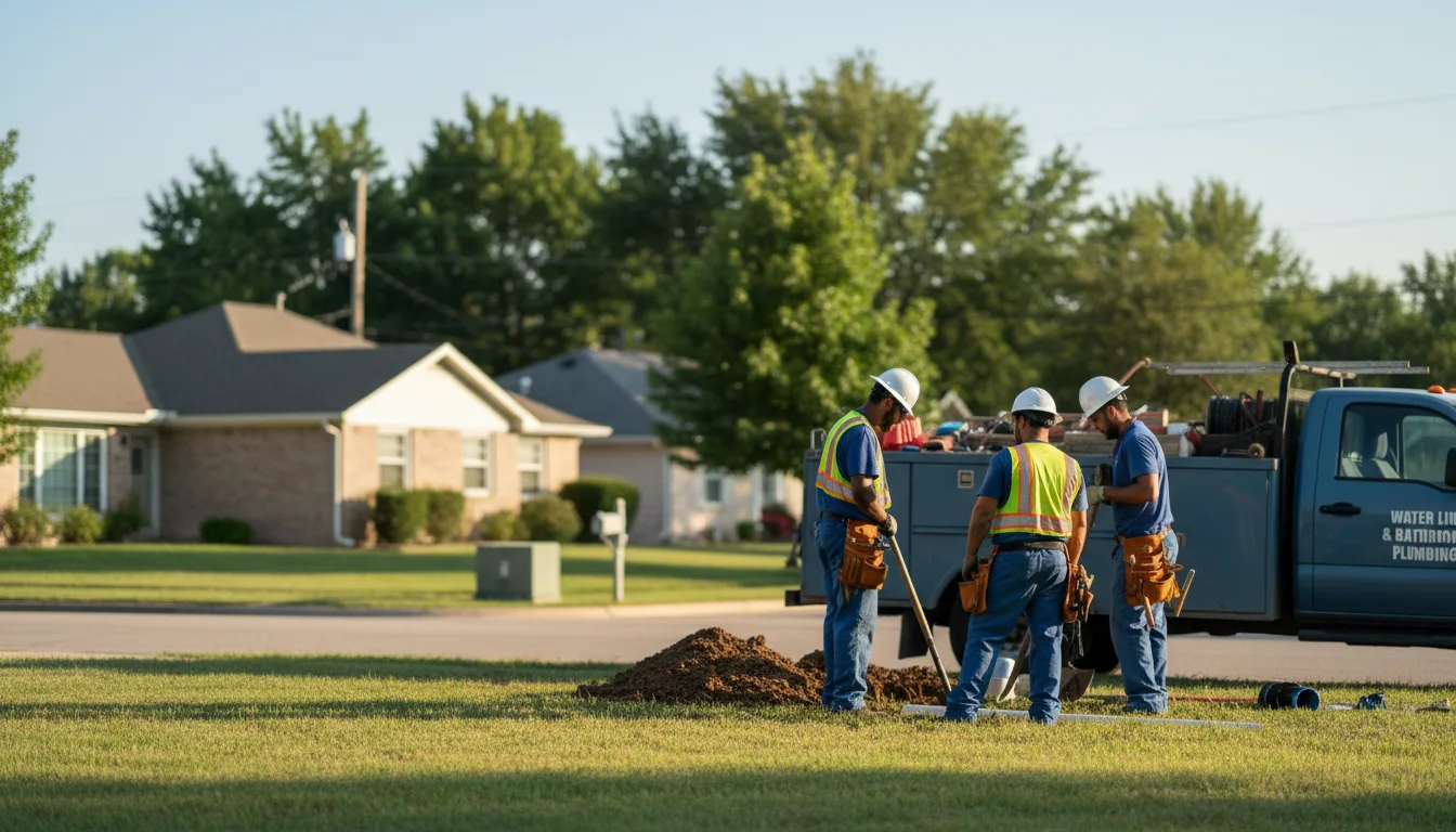 Residential water line and bathroom plumbing service in Hebron, MD